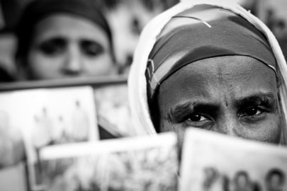 בהפגנה למען הגברת העלייה של בני הפלשמורה, ירושלים