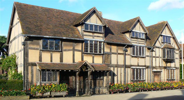 הבית שבו נולד שייקספיר בסטרטפורד אפון אבון