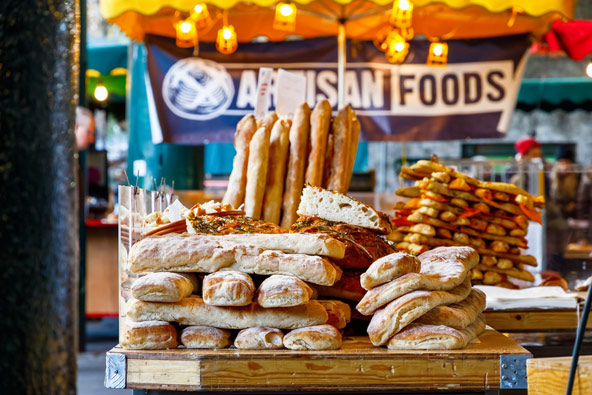 דוכן לחם בשוק בורו הלונדוני
