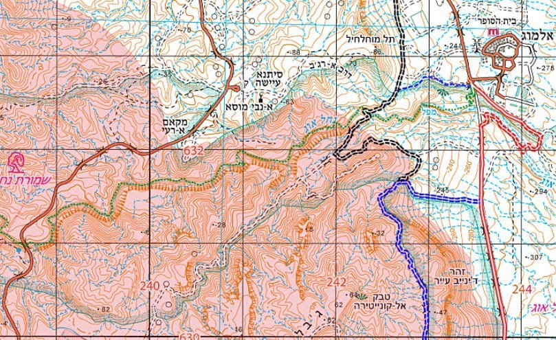 מפת נחל אוג