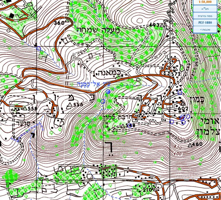 מפת נחל כמון מפת נחל כמון