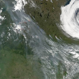 מפת שריפות במרכז קנדה מפת שריפות במרכז קנדה