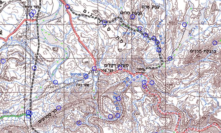 מפת עין סהרונים ומצד נקרות, במכתש רמון מפת עין סהרונים ומצד נקרות, במכתש רמון