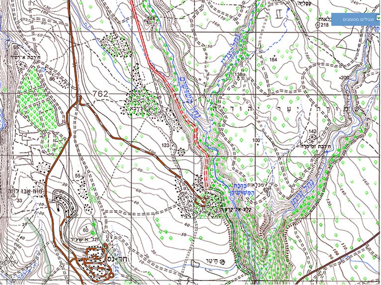 מפת נחל משושים מפת נחל משושים