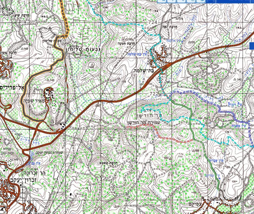 מפת הר חורשן מפת הר חורשן