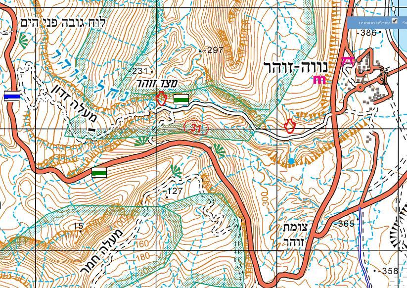 מפת נחל זוהר מפת נחל זוהר