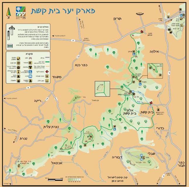 מפת יער בית קשת מפת יער בית קשת