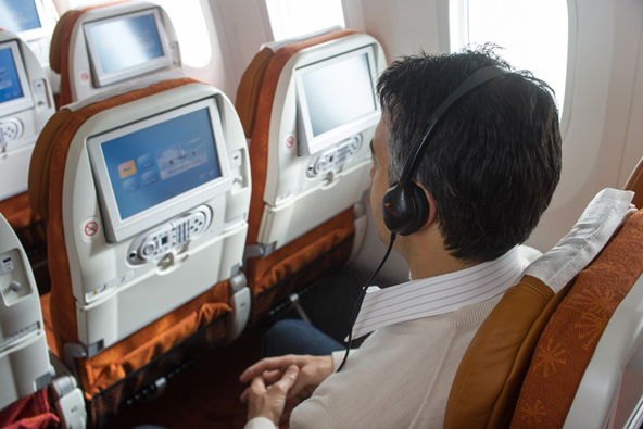 מערכת בידור אישית במחלקת תיירות בטיסה של אייר אינדיה