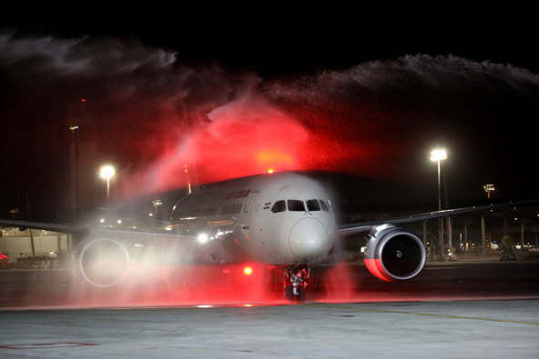 מתוך טקס הגעת הטיסה הראשונה של אייר אינדיה מדלהי לתל אביב