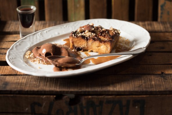 קינוח של ברד פודינג במסעדת גוז' ודניאל | צילום: דניאל לילה