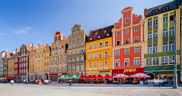 כיכר השוק בעיר העתיקה של ורוצלב