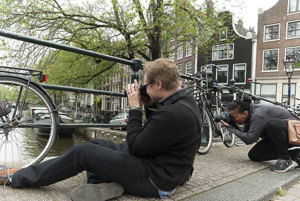 תיירים בסדנת צילום של ענבל טור שלום באמסטרדם | צילום: ענבל טור שלום