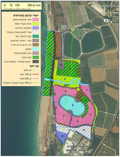 התכנית המאושרת לשלושה כפרי נופש בחוף בצת