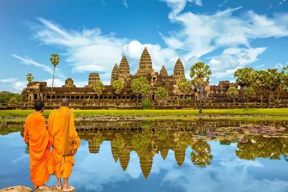 מקדש אנגקור וואט, שהפך לסמל של קמבודיה