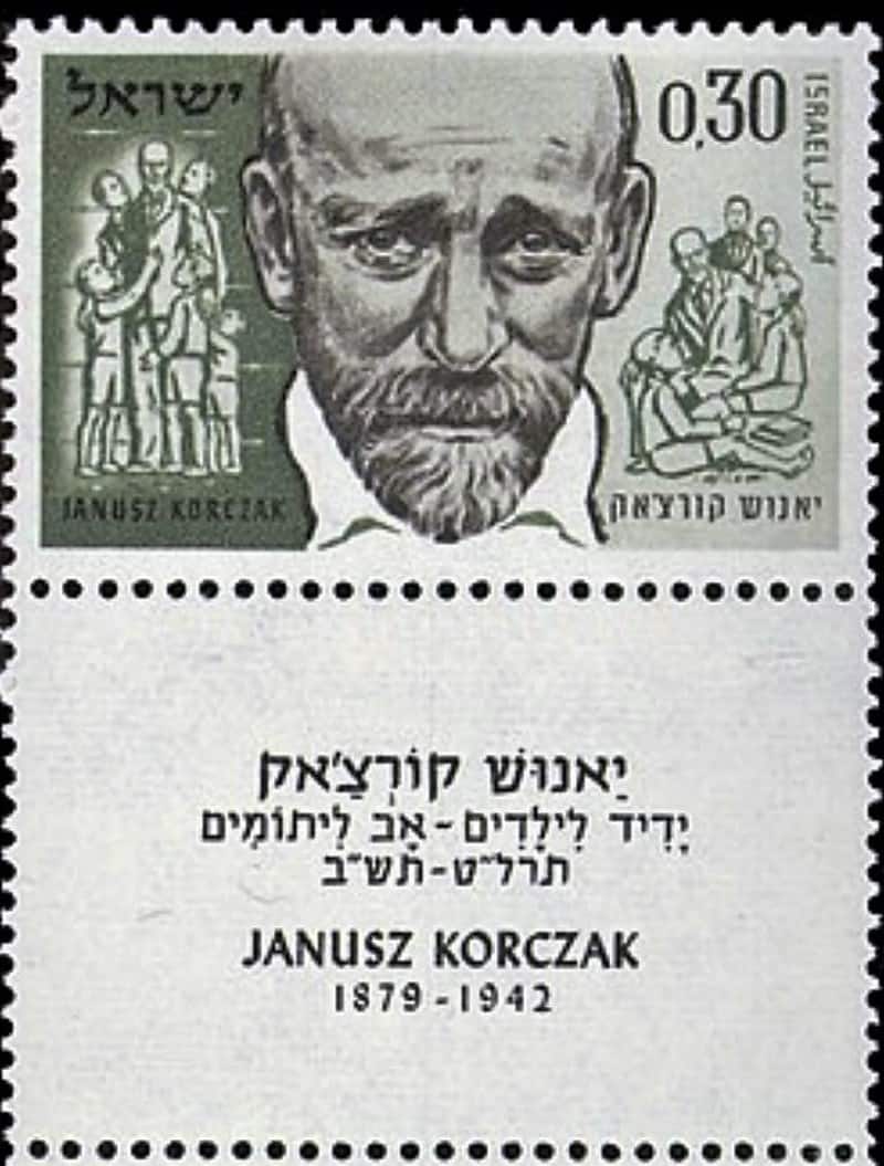 בול שיצא לכבודו של קורצ'אק במקביל להוצאת בול בפולין