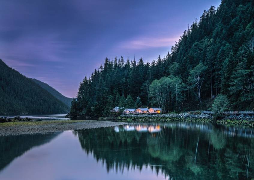 האוהלים של Clayoquot Wilderness Resort ממוקמים בלב הטבע הפראי ומציעים כל פינוק אפשרי | צילום: באדיבות Clayoquot Wilderness Lodge 