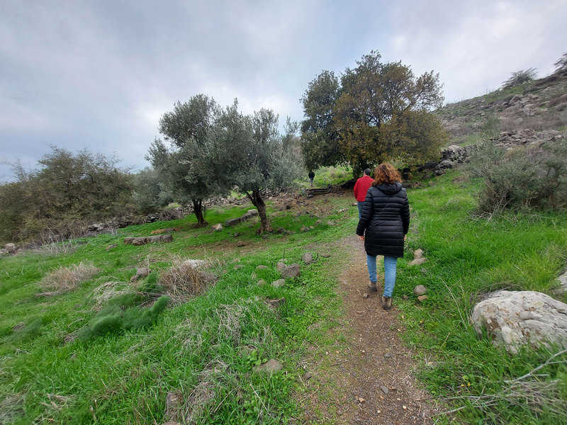 השביל המוליך מהמעיין אל דיר עזיז
