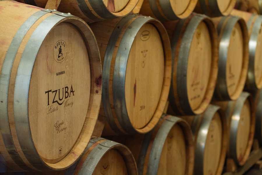 Wine barrels at Tzva Winery  Photo: Courtesy of Tzuba Tourism