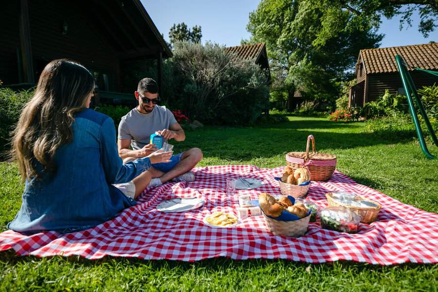 Breakfast can be eaten on the balcony facing the view or have a picnic on the lawns adjacent to the cabin  Photo: Golan Tourism