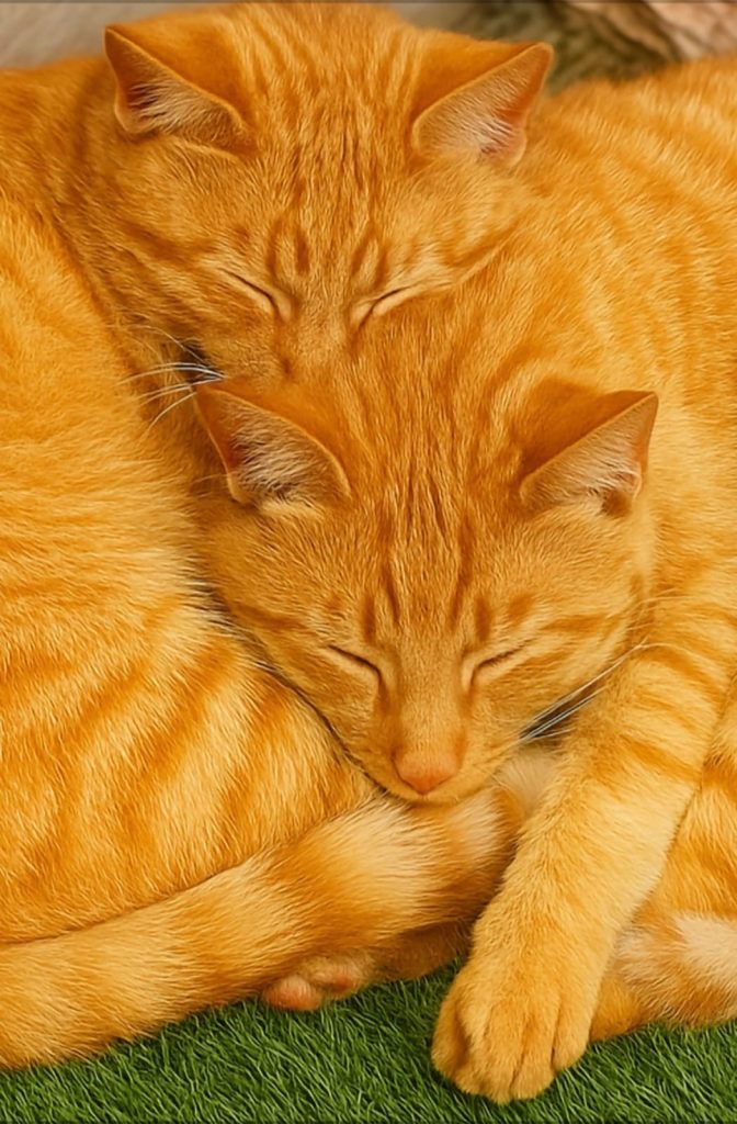 אלי סלמה. בתמונה של אלי יש חיתוך לא קונבנציונלי, אבל כזה שמאפשר לנו לראות מה חשוב באמת. זוג ג׳ינג׳ים מכורבלים אחד בתוך השני, בתמונה שמראה חום, אהבה וידידות. צילום מושלם לאווירה של חורף שמתקרב ובא.