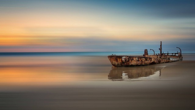 חוף הבונים, רגע לפני החושך, צילום: ראיד עומר
