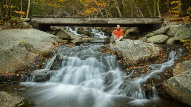הכותב (בלבוש משתלב) בשמורת ההרים הלבנים, ניו המפשייר | צילום: אורית פרטוק-גוטרבוים