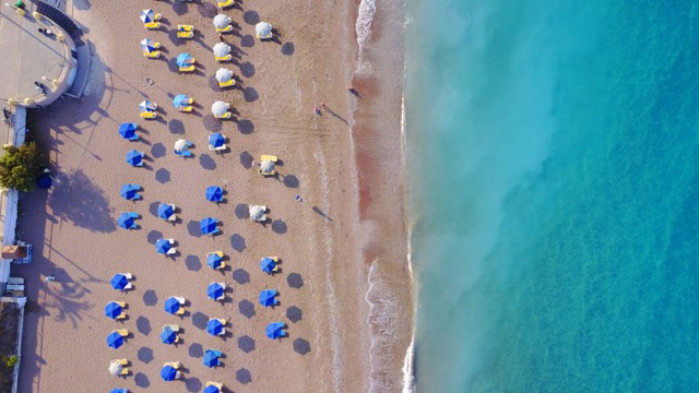 צילום רחפן של חוף אלי, רודוס