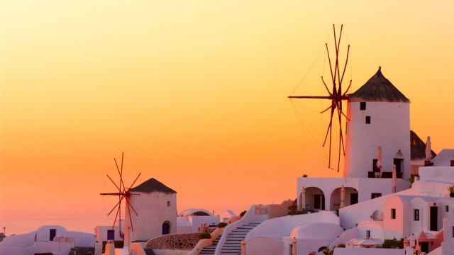 שקיעה באויה, סנטוריני